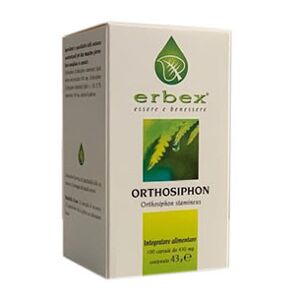 Erbex Srl Erbex - Ortosiphon 100 capsule 430mg: Integratore Alimentare per Vie Urinarie Salutari e Drenaggio dei Liquidi Corporei