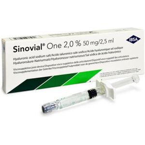 Ibsa Sinovial One Siringa Acido Ialuronico 2% 50mg/2.5ml - Integratore Articolare