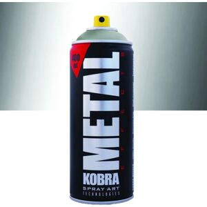 Kobra Smalto spray  Graffiti base solvente grigio silver metallizzato effetto satinato 0.4 L