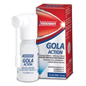 HALEON ITALY Srl Gola Action 150 Mg/100 Ml + 500 Mg/100 Ml Spray Per Mucosa Orale 1 Flacone 10 Ml