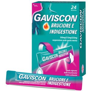 RECKITT BENCKISER H.(IT.) SpA Gaviscon bruciore e indigestione per acidità di stomaco 24 bustine menta - Reckitt Benckiser Spa