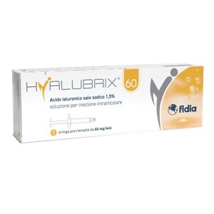 FIDIA FARMACEUTICI SpA Hyalubrix  Siringa intra-articolare 60 acido ialuronico 1,5% 60 mg 4 ml