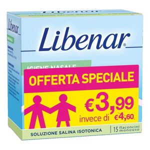 PERRIGO ITALIA Srl Libenar soluzione salina isotonica 0,9% per igiene nasale 15 flaconcini 5ml