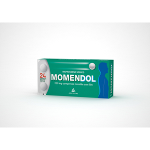 Angelini Pharma Momendol 220mg Naprossene Sodico Antidolorifico, 24 Compresse Rivestite con Film