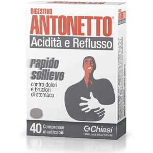 Chiesi Farmaceutici Digestivo Antonetto Acidita' E Reflusso 40 Compresse Masticabili