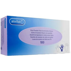 Alliance Healthcare Alvita Guanti in Vinile Senza Polveri Misura M