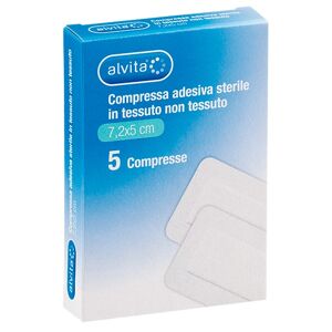 Alliance Healthcare Alvita Medicazione con Garza Adesiva TNT 7,2cmx5cm
