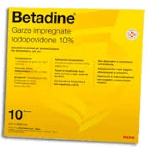 Meda Pharma Betadine garze impregnate iodopovidone 10x10