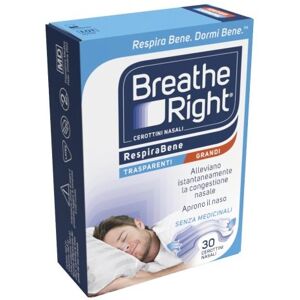 Foundation Consumer Brands Breathe Right Cerottini Nasali Trasparenti Grandi 30 pezzi