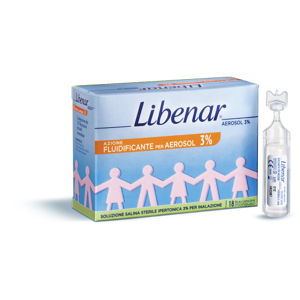 unither_pharmaceuticals Libenar Ipertonica 3% 18 flaconcini Aerosol e Lavaggi Nasali