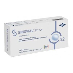 Ibsa Sinovial Forte 1,6% Acido Ialuronico 32 Mg 3 Siringhe Pre Riempite Intra-articolare