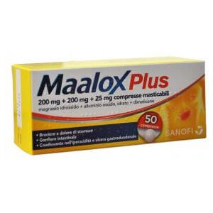 MAALOX PLUS* Farmaco per la Digestione 50 Compresse Masticabili