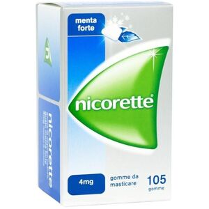 Nicorette 105 Gomme da Masticare per Smettere di Fumare Gusto Menta 4MG