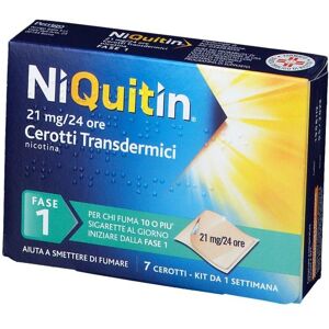 NiQuitin Cerotti Transdermici per Astinenza da Nicotina 7 Cerotti 21MG/24H