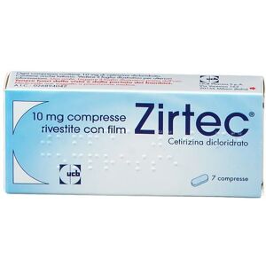 ZIRTEC 10 mg Cetirizina dicloridrato Antistaminico 7 Compresse Rivestite