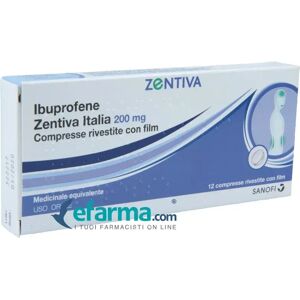 Zentiva Ibuprofene 200 mg Antinfiammatorio 12 Compresse