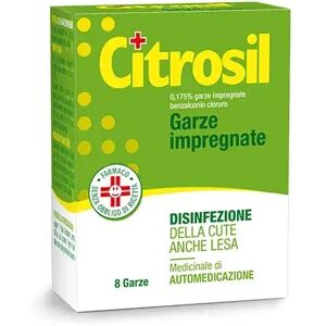 Citrosil Garze Disinfettanti Antibatteriche 0,175% Benzalconio cloruro 8 Garze