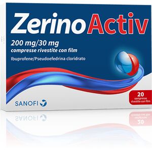 Zerinol ZerinoActive 200mg + 30mg Contro Sintomi Influenzali 20 Compresse Rivestite