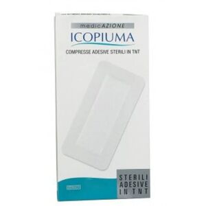 ICOPIUMA Compresse di Garza Adesiva Sterile In TNT 10x7,5 cm 5 pezzi