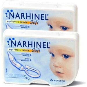 Narhinel Linea Pulizia Salute del Naso Dual Pack con 1+1 Aspiratore Muco Nasale