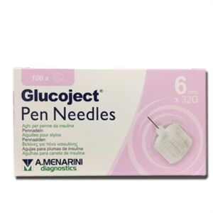 Menarini Diagnostics Linea Cura del Diabete Glucoject Pen Needles 6mmx32G Aghi