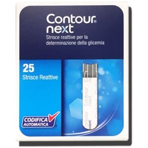 Ascensia Diabetes Care Linea controllo della Glicemia Contour Next 25 Strisce