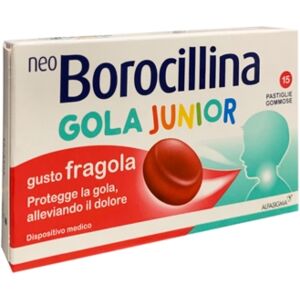 Alfasigma Linea Gola Sana Neoborocillina Gola Junior Fragola 15 Pastiglie Gomm.