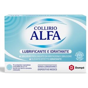 Dompe' Farmaceutici Dompè Linea Alfa Lubrificante Idratante Collirio Monodose 15 Flaconcini