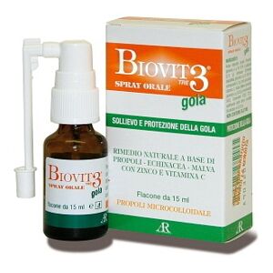Biovit 3 Ar Fitofarma Ricerca Naturale  Benessere Gola Spray Orofaringeo 15 Ml