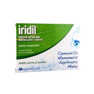 IRIDINA Iridil Gocce Oculari Rinfrescanti E Lenitive 10 Monodose Sterili Da 0,5 Ml Richiudibili