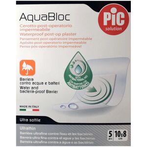 PIC Aqua Bloc Cerotto Post Operatorio Impermeabile 5pcs 10x8cm