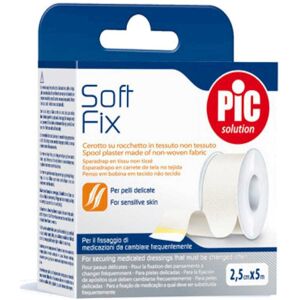 PIC Soft Fix Cerotto Su Rocchetto In Tessuto Non Tessuto 2,5cm X 5m