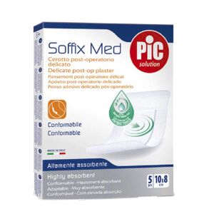 PIC Soffix Med Cerotto Post-Operatorio Delicato 5pcs 10x8cm