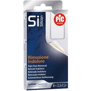 PIC Silicon - Cerotto Rimozione Indolore 8pcs 2,5 Cm X 7,2 Cm