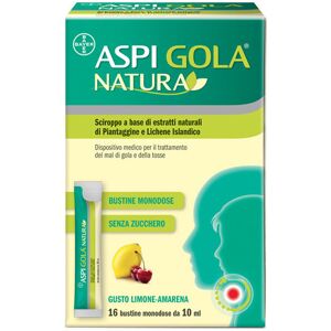 ASPIRINA Aspi Gola Natura 16 Bustine Da 10 Ml Limone Amarena