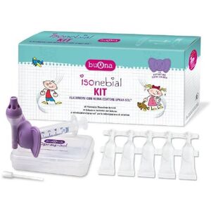 BUONA Isonebial Kit 20 Flaconcini Da 5 Ml + 1 Nebulizzatore + 1 Siringa