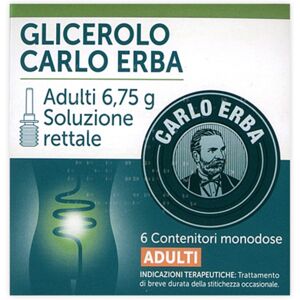 carlo-erba Carlo Erba Adulti 6,75 G Soluzione Rettale 6 Contenitori Monodose Con Camomilla E Malva