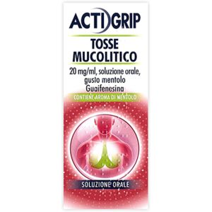 Actigrip Tosse 20 Mg/ml Soluzione Orale Flacone Vetro Da 150 Ml