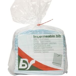 Vincal Bavaglio Monouso Biaccoppiato In Tnt+pe Dim.37x50 Colore Bianco, Con Tasca Anteriore, Non Sterile Cf. Da 100 Pz