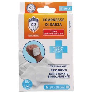 Dr Protect 6 Compresse Garza Sterile In Cotone 20 X 20 Cm