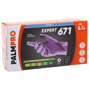 100 Guanti Nitrile Viola Icoguanti Palmpro Expert 671 Taglia L 8-8,5