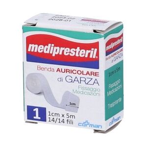 CORMAN SpA Medipresteril Benda Auricolare Garza 12/8 5x1cm 14/14 Fili