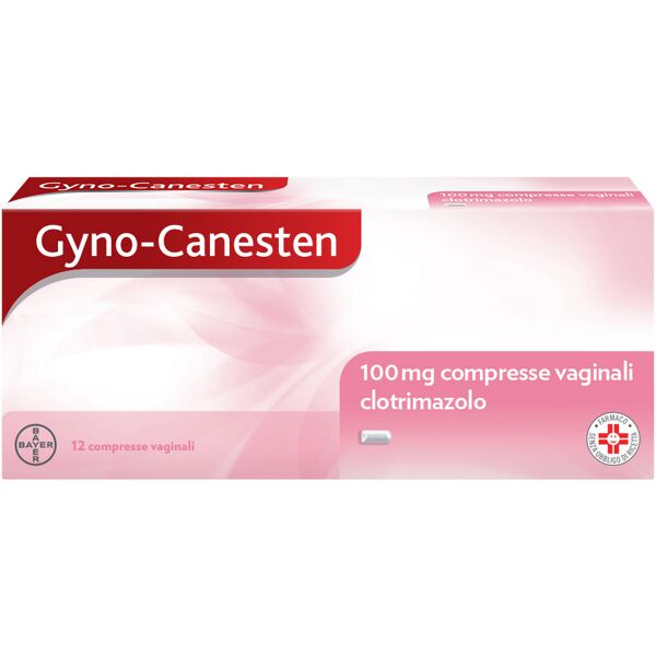 bayer spa gyno-canesten trattamento sintomi candida contro prurito, bruciore intimo e perdite, 12 cpr vaginali