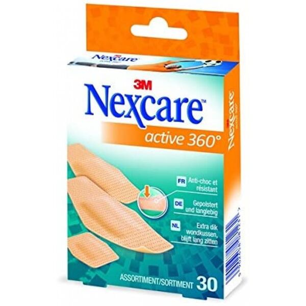 nexcare active 360° cerotti assortiti 3m 30 pezzi