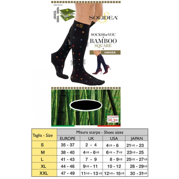 solidea by calzificio pinelli socks for you bamboo square grigio xxl
