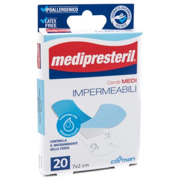 corman spa cerotto medipresteril 7x2 impermeabili 20 pezzi