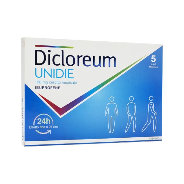 alfasigma spa dicloreum unidie 5 cerotti medicati 136mg