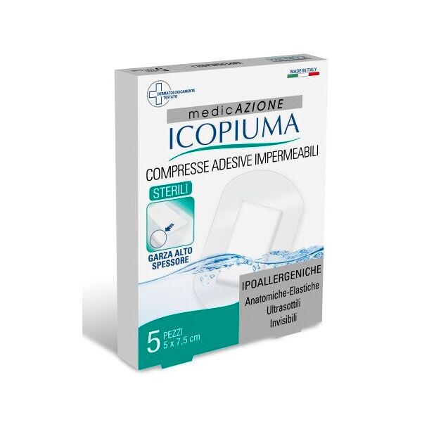 desa pharma icopiuma compresse adesive post-operatorie 7,5x5cm 5 pezzi