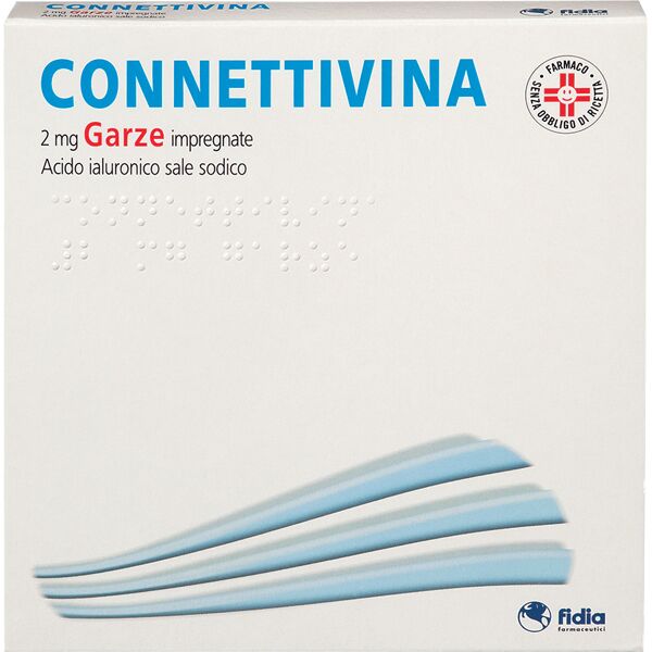 fidia farmaceutici spa connettivina 10 garze 2mg 10 x 10