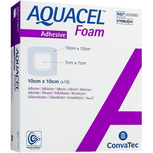 convatec italia srl aquacel*foam adh 10x10 10pz